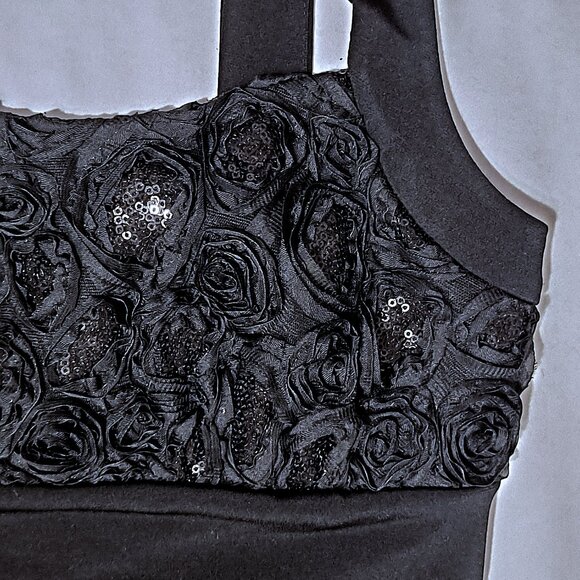 Sweet Storm Black Textured Floral Bodice Dress – Women’s Size Small - Picture 5 of 7